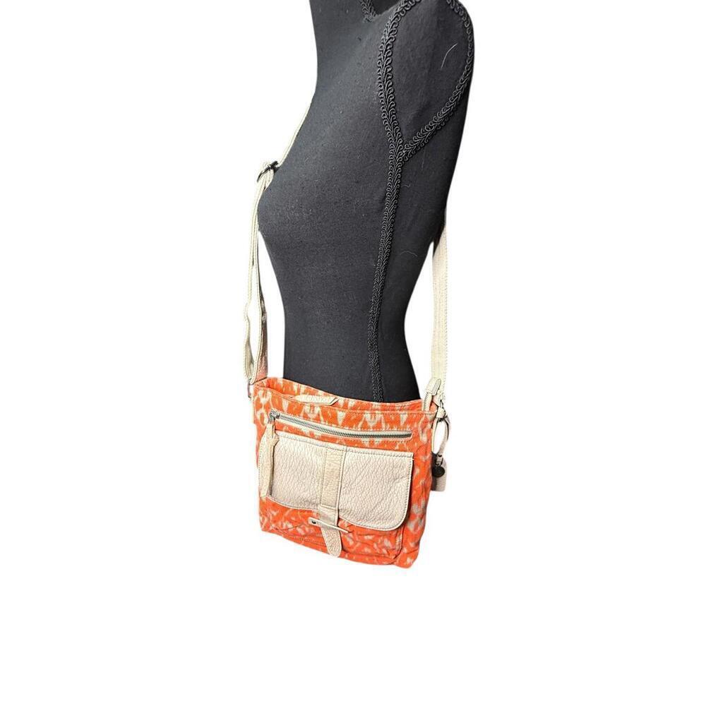Pistil Canvas Gotta Run Crossbody Shoulder Bag Purse And Wallet Beige Orange